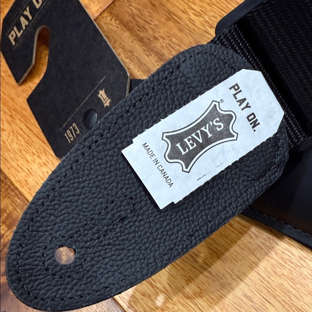 Levy's Leathers 3" Neoprene Padded Guitar Strap, PM48NP3-BLK Black Standard - Picture 4 of 4